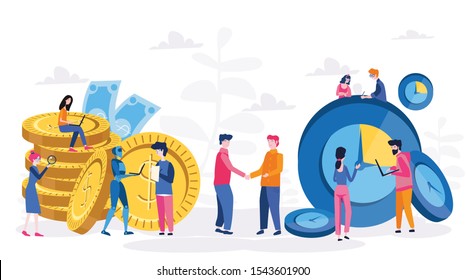 Concept save time, Money saving. Times is money. financial investments , income growth, Time management planning, Deadline. 
