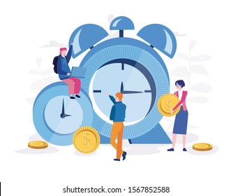 Concept save time, Money saving. Times is money. Business and management, financial investments in stock market future income growth, Time management planning, Deadline. 
