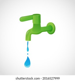 Concept save water save life. Vector illustration