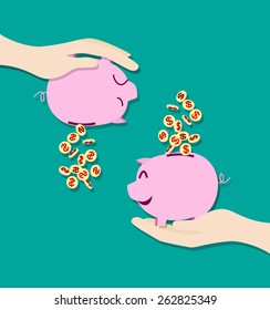 concept of saving money