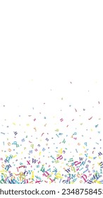 Concept of school background. Colorful childish falling letters of English language. Foreign languages study concept. Back to school banner on white background.