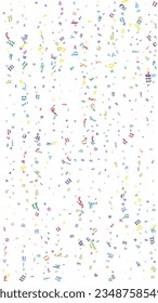 Concept of school background. Colorful childish falling letters of English language. Foreign languages study concept. Back to school banner on white background.