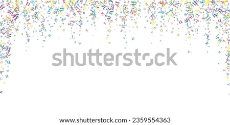 Concept of school background. Colorful childish falling letters of English language. Foreign languages study concept. Back to school banner on white background.