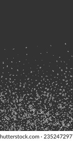 Concept of school background. White chalk numbers and digits  falling. Back to school mathematics banner on blackboard background. Falling numbers vector illustration.
