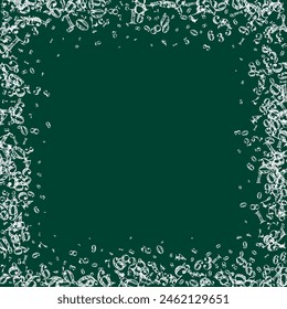 Concept of school background. White chalk numbers and digits  falling. Back to school mathematics banner on blackboard background. Falling numbers vector illustration.