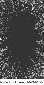 Concept of school background. White chalk  falling letters of English language. Foreign languages study concept. Back to school banner on blackboard background.