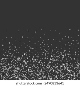 Concept of school background. White chalk numbers and digits  falling. Back to school mathematics banner on blackboard background. Falling numbers vector illustration.