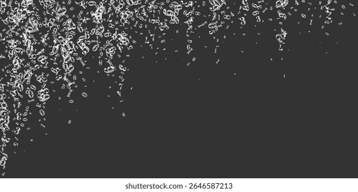 Conceito de formação escolar. Números de giz branco e dígitos caindo. De volta à escola de matemática banner sobre fundo quadro-negro. Ilustração do vetor de números decrescentes.