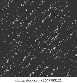 Concept of school background. White chalk  falling letters of English language. Foreign languages study concept. Back to school banner on blackboard background.
