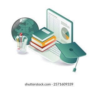 Concept of school education computer