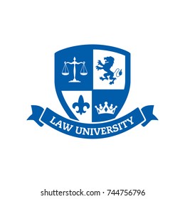 Concept For School, University, Study, Education, Law And Legal Business. Sign, Symbol, Logo. Vector Illustration.  Vector Logo Template