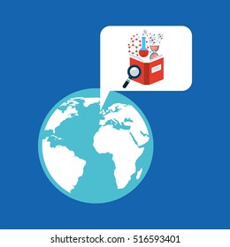 concept science lab search icon graphic vector illustration eps 10