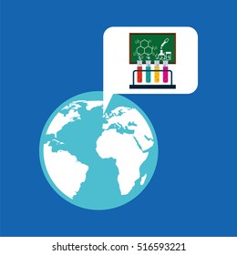 concept science laboratory board and tests tube icon graphic vector illustration eps 10