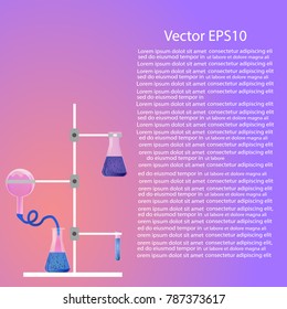 Concept of scientific research. Vector illustration.