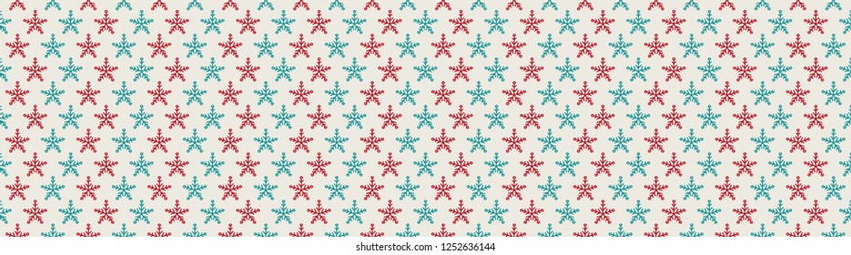 Concept of seamless pattern with hand drawn snowflakes . Vector.