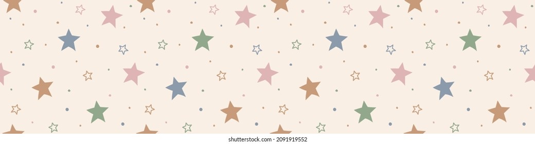 Concepto de un patrón sin fisuras con estrellas. Fondo de Navidad. Cartel. Vector