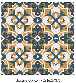 concept of seamless pattern symmetric shapes vector illustration