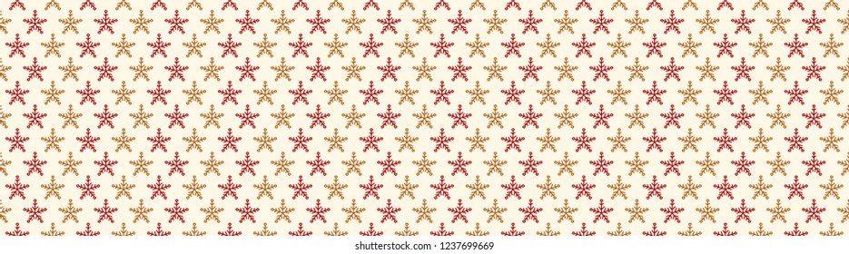 Concept of seamless texture with hand drawn snowflakes. Vector.