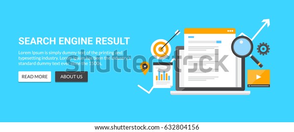 Concept Search Engine Results Page Results Stock Vector (Royalty Free ...