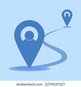 the concept of Search and location Pin. GPS Pointer Icon. GPS and Navigation symbol. Elements for Maps, Social Media, Mobile Apps. Realistic Vector Illustration