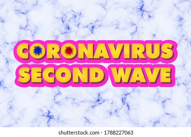 Concept Second wave coronavirus pandemic outbreak. Stock vector illustration.