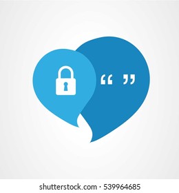 Concept of security chat sign. This graphic also represents secure communication for various social needs.