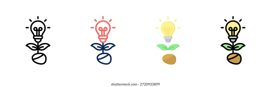 Concept Seeds Symbol Set mehrere Stilsammlung