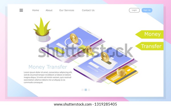 Concept Sending Money Money Transfer Phone Stock Vector - 