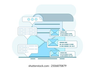 The concept of sending and receiving email messages, social networks, chat. Email Services with Correspondence Delivery. Email Services with Correspondence Delivery, Mail Messages, and Marketing.