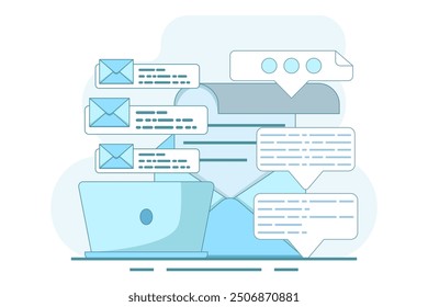 The concept of sending and receiving email messages, social networks, chat. Email Services with Correspondence Delivery. Email Services with Correspondence Delivery, Mail Messages, and Marketing.