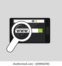 Concept for SEO content marketing, search optimization