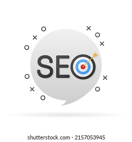 Concept of SEO. Strategy concept. Web banner. Social media marketing
