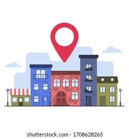 Concepto de servicio de entrega, seguimiento. Ilustración vectorial.