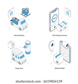 Concept Set Of Delivery Service 8