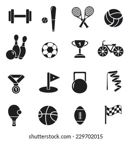 Concept of set lifestyle sports equipment flat icons backgrounds. vector illustration design  for web and mobile template 