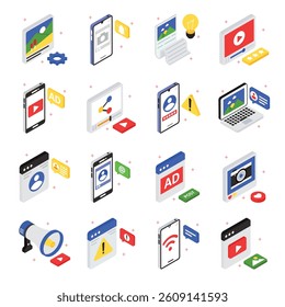 Concept Set Of Media and Advertising 3