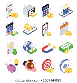 Concept Set Of Payment Saving 5