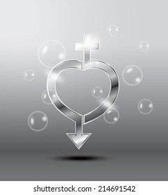 concept of sex icon with bubble