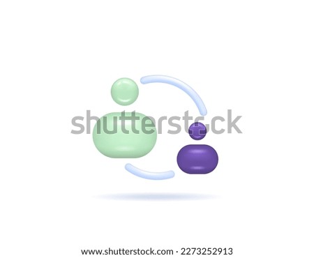 The concept of sharing, sharing to friends, networking, partnership, or connected. symbols or icons. 3d and realistic concept design. vector elements