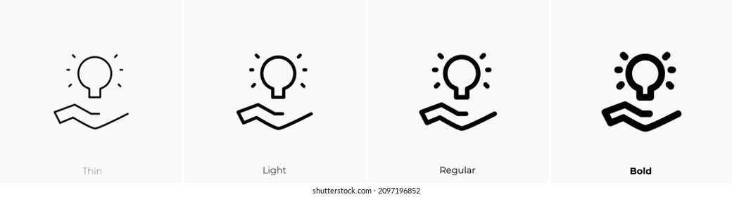 concept sharing icon. Thin, Light Regular And Bold style design isolated on white background