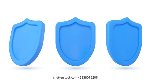 concept shield, insurance 3d illustration icon, isolated on white background