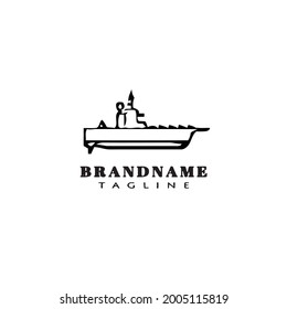 concept ship logo icon design template modern vector illustration