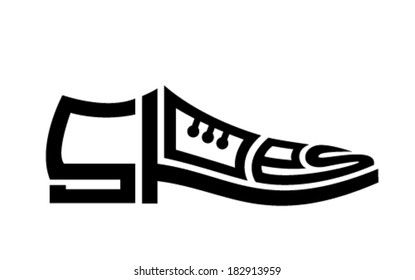 The concept of shoes and letters.
