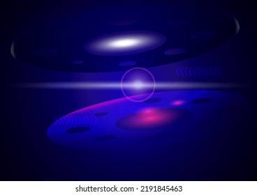 Concepto que muestra la red de tecnología de la información al futuro, diseño de ilustraciones vectoriales.