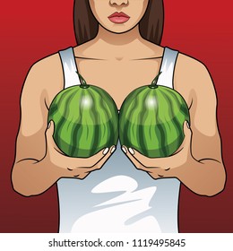 Concept silicone breast and plastic surgery.