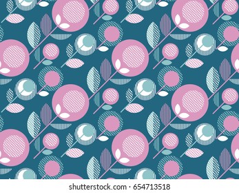 concept simple floral seamless pattern for background, surface design. abstract flower texture illustration for surface design in 60s retro style