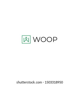 The concept of a simple logo from the letter 'W' in combination with the leaf symbol