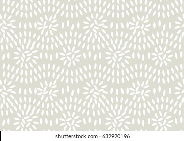 Concept Simple Rice Grain Pattern On Light Background. Vector Illustration For Background, Fabric, Wrapping Paper, Print And Web With Traditional Wealth And Happiness Symbol