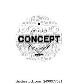concept simple style vintage vector