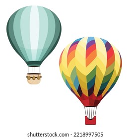 concept of sky ballon or Montgolfier balloons hot air balloons vector illustration 